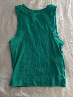 Hollister Ribbed Tank Top - Teal Green